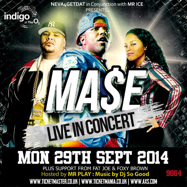 Ma$e, Fat Joe & Foxy Brown at Indigo at the O2